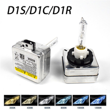 Lâmpada hid d1r d1c d1s, para kit de lâmpadas com 24v, 12v e 35w, temperaturas de cor, 8000k, 3000k, 4300k, 6000k, 2 peças