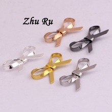 10 Uds Zhu RU 15*7,2mm Vintage encantos colgante con lazo collares y pulseras que ajustan Metal bricolaje joyas haciendo accesorios para el cabello 2024 - compra barato