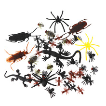 50 шт. имитация пластиковых жуков, поддельные Gecko тараканов муравей, муравей, Паук для Хэллоуина, вечерние украшения, новинка, кляп-игрушки 2024 - купить недорого