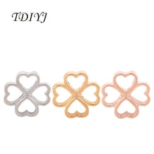 TDIYJ New Design Four Leaf Clover Charms fit Real Sheepskin Leather Story Bracelets for Women Jewelry 6Pcs/lot 2024 - buy cheap