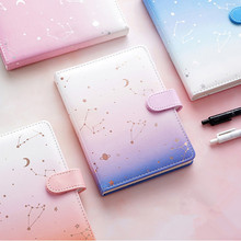 Constellation Diary Notebook Gradient PU Cover Journal Diary Notepad Kawaii Stationery Note Book Xmas Gift School Supplies 2024 - buy cheap