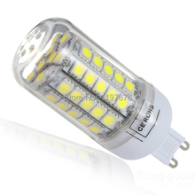 Nova chegada 59led G9 220 V 12 W lâmpada LED, SMD 5050 Warm white/white LED Bulb 5050 G9 milho luz do candelabro de cristal, frete grátis 2024 - compre barato