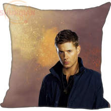 Lu fronha quente sobrenatural jensen ackles personalizado quadrado fronha 20x20cm 35x35cm 40x40cm transporte da gota 2024 - compre barato