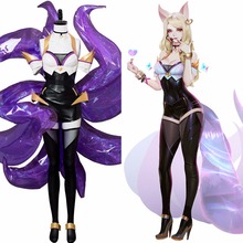 Custom Costume LOL KDA Cosplay K/DA Ahri Costume Cosplay Wig Star Guardian Ahri Outfit LOL KDA Group Girls Women Halloween 2024 - buy cheap