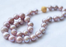 Collar de perlas cultivadas de lavanda auténtica akoya, cierre magnético GP, 8-9MM, envío gratis 2024 - compra barato