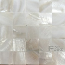 pure white color 100% natural mother of pearl tile seamless pattern for home decoration 2024 - buy cheap