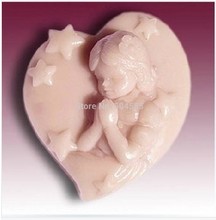 New Heart Star Girl 50036 Craft Art Silicone Soap mold Craft Molds  Handmade soap molds 2024 - buy cheap