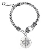 Dapara pulseiras de pingente ezili voodoo loa veve, joia do capuz lwa leite com capuz, amuleto masculino de boa sorte 2024 - compre barato