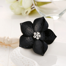 2018 NoEnName_Null's Fashionable new fashionable female extremely simple black evil spirit flower ring is female wedding banquet 2024 - buy cheap