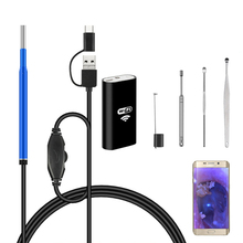 Беспроводной цифровой ушной эндоскоп с камерой 3,9 мм и 6 светодиодами для iPhone, Android, IPad, ПК 2024 - купить недорого