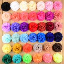 500pcs/lot 40 colors U Pick 2.5 Inch Artificial Chiffon Fabric Flowers Ball girls Winter Hair Flower Wholesale Supply MH13 2024 - buy cheap