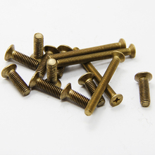 Parafusos mecânicos de bronze m5, parafusos em cruz de móveis para carpintaria, material de parafuso 10mm-20mm de comprimento, com 10 peças 2024 - compre barato