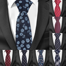 Moda floral gravatas de pescoço para homens, casuais listradas, finas gravatas de 6cm de largura, gravatas finas para homens, cordadores para casamento 2024 - compre barato