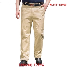 Pantalones informales clásicos para hombre, pantalón holgado de talla grande 9XL, 10XL, 7XL, 8XL, color negro, 44, 46 y 48, color caqui 2024 - compra barato