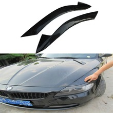 Z4 Carbon Fiber Car Styling Headlight Eyebrows  Head Lamp cover trim sticker for BMW 2009-2013 2024 - buy cheap