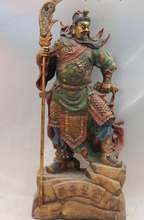 Estatua de Dios guerrero de dragón, espada pintada en bronce, cobre de China, bi001623 2024 - compra barato