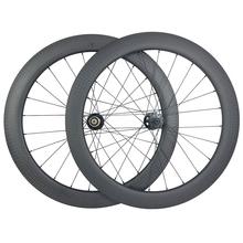 65 milímetros tubeless estrada rodas de carbono de disco 25mm forma U disco cyclocross 700c rodas clincher UD 3 K 12 K matte glossy 32 28 24 H H H QR 2024 - compre barato