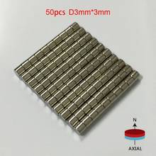 50 Pcs/Pack 3mm x 3mm N50 Magnetic Materials Neodymium Magnet Mini Small Round Disc 2024 - buy cheap