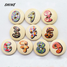 SHINE-Botones de Costura para decoración, 50 Uds., redondos, dos agujeros, diseño de 15mm 2024 - compra barato