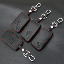 Leather Car Key Cover Car Style Cover Case For Renault Kadjar Clio Megane 2 3 4 Koleos Logan Scenic Card Case Keychain Key cases 2024 - buy cheap