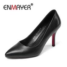 ENMAYER bolso chico de Punta Casual Slip-en tacones Sexy zapatos de las mujeres de los tacones altos tamaño 34-42 ZYL2692 2024 - compra barato