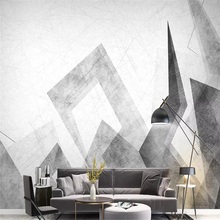 Decorative wallpaper series Nordic modern simple style melancholy urban geometric television background wall 2024 - buy cheap