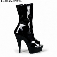 Laijianjinxi sapatos de salto alto fino, 15cm, sexy, primavera, plataforma, noite, clube, festa, pole dance, sapatos de dança 2024 - compre barato