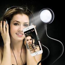 2 in 1 Selfie LED Ring Light with Smartphone Mobile Holder for Youtube Live Stream Makeup Camera Lamp for iPhone Android 2024 - buy cheap