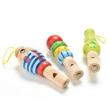 ZTOYL 1PCS Wooden Random color Toys Cartoon Animal Whistle Educational Music Instrument Toy for Baby Kids Children 2024 - купить недорого
