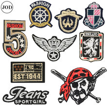 Pirate Crown Jeans Iron Patch on Clothes DIY Sew on Embroidered Patches for Clothing Applique Biker Accessories Stickers Badge 2024 - buy cheap