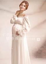 2017 Королевский стиль белое кружевное платье для беременных Фотография реквизит для беременных длинное платье Ночная рубашка 2024 - купить недорого