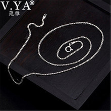 V.YA 1.2mm Silver Thin Chain Necklace for Women Real 925 Sterling Silver Necklaces Female Ladies 40cm 45cm 50cm 2024 - buy cheap