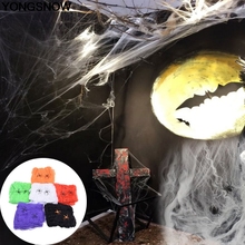 20g/bag With Spider Halloween Decor Spider Web Scary Party Scene Props Multicolor Stretchy Cobweb DIY Haunted House Accessories 2024 - buy cheap