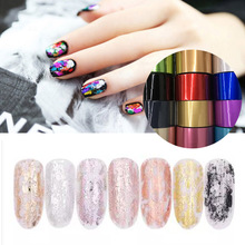 1 Roll Matte Nail Foil Tape 4cm*120m Nail Art Silver Gold Nail Glue Transfer Sticker Decals Can be Use for UV Gel 2024 - buy cheap