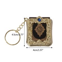 Mini arca angélica, 1 peça, livro da quran, papel real, pode ler o árabe, chaveiro do corão, joias muçulmano 2024 - compre barato