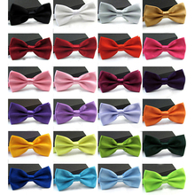 2018 Men's Mid Color Ties Fashion Classic Solid Color Butterfly Tie Wedding Party Hotel Bowtie Bow Tie Adjustable Bow tie knot 2024 - buy cheap