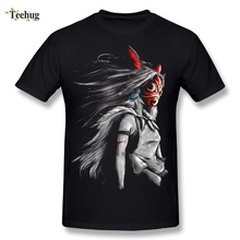 Camiseta fashion de princesa mononoke, camiseta personalizada de algodão 2024 - compre barato