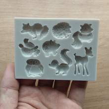 DIY Chocolate Silicone Mold Fondant Molds Squirre/Hedgehog/Deer Mould Cake Tools Sugarcraft Mold Bakeware Cupcake Mold SQ1846 2024 - buy cheap