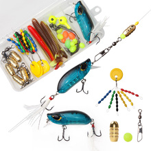 36Pcs Fishing Accessories Kit With Hooks Swivels Lures Crankbait Snaps Sinkers Beads Fishing Tackle Box 2024 - buy cheap