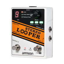 Ammoon-pedal de efeito de guitarra com laço estéreo, looper, 10 alças independentes, máximo de 10min, tempo de gravação para cada loop, ilimitado 2024 - compre barato