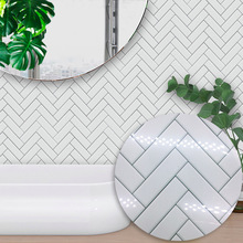 Funlife cocina Backsplash azulejos de la pared de la etiqueta engomada impermeable Peel & Stick baldosas de mármol adhesivo de baño de azulejos de pared de decoración 2024 - compra barato