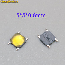 ChengHaoRan-botón pulsador para pantalla de teléfono, interruptor táctil a prueba de agua, tacto momentáneo, SMD, perfil bajo, 5x5x0,8mm, 5-50 Uds. 2024 - compra barato