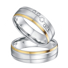 Свадебные кольца из нержавеющей стали для мужчин и женщин 2024 - купить недорого