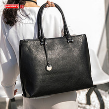 New Women Handbag 14 Inch Laptop Briefcase Shoulder Slung Bag Female Document File Tote Bag Business Leather Crossbody Bags 2024 - buy cheap