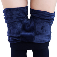 NORMOV Women's Winter Plus Velvet Leggings Fashion Warm Big Size Thick Elastic Faux Velvet Knitted Thick Slim Leggings 2024 - buy cheap