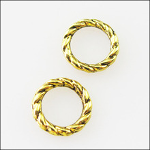 Fashion 180Pcs Antiqued Gold Color Round Circle Spacer Beads Charms 8mm 2024 - buy cheap