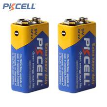 2 Pieces/lot square 9V battery parts pkcell 9v batteries 6F22 Single sex 9 V dry battery zinc carbon battery High capacity 2024 - buy cheap