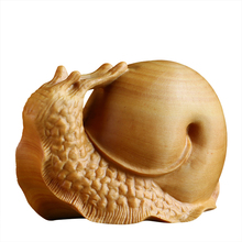 Chinese Boxwood Snail Solid Wood Animal Handles Home Decoration Desktop Small Ornaments Carving Crafts Tea Pet 2024 - buy cheap