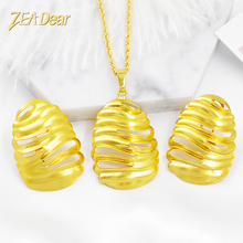 ZEA Dear Jewelry Trendy Jewelry Clip Earrings Pendant Dubai Women Jewelry Sets Egg Hollow Out For Party Wedding Jewelry Findings 2024 - buy cheap