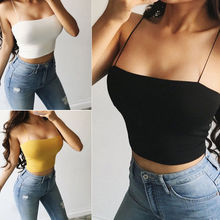Summer Solid Sexy Women Cotton Sleeveless Skinny Bralette Bra Bustier Tube Crop Tank Top Camis Tops Vest 2024 - buy cheap